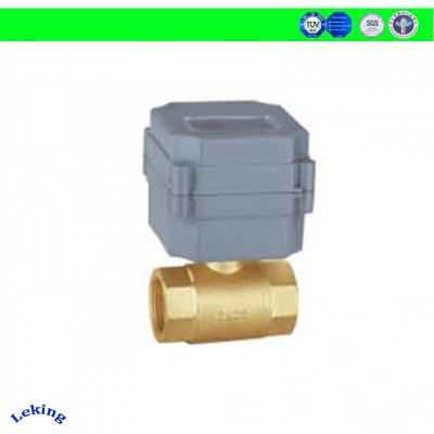 China Hot 1′′ Bsp/NPT AC/DC5V Electric 2-Way Brass Motorized Ball Valve for Heat Meter/HVAC/Water Meter