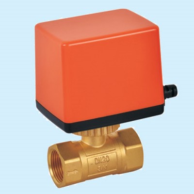 China Factory 2 Way Mini Motorized Ball Valve with Electric Actuator, DN15, Brass Body Pn16